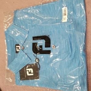 🆕 FOOTJOY GOLF Mens Blue Space Dye Polo Shirt
